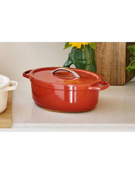 Beka Plume soikea alumiininen pata-astia 31cm - punainen