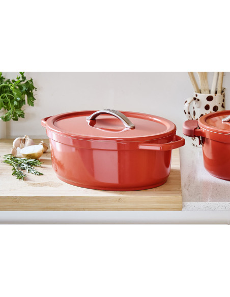 Beka Plume ovale aluminium ovenschaal 31cm - Rood