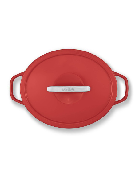 Casseruola ovale in alluminio Beka Plume da 31 cm - Rosso