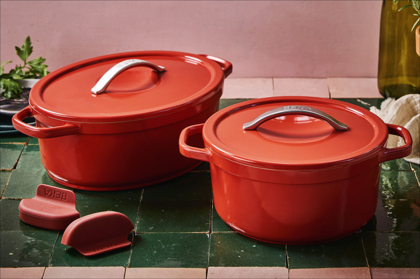 Beka Plume ovale Cocotte aus Aluminium 31cm - Rot