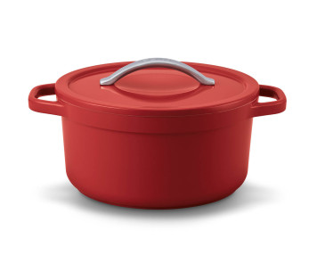 Beka Plume rund aluminiumsgryte 24 cm - Rød