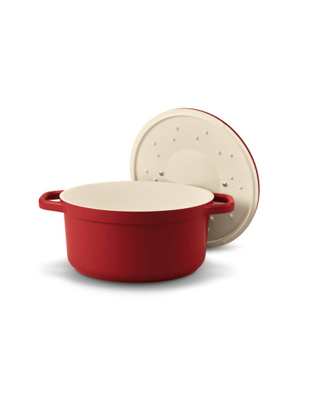 Beka Plume ronde aluminium ovenschaal 24cm - Rood