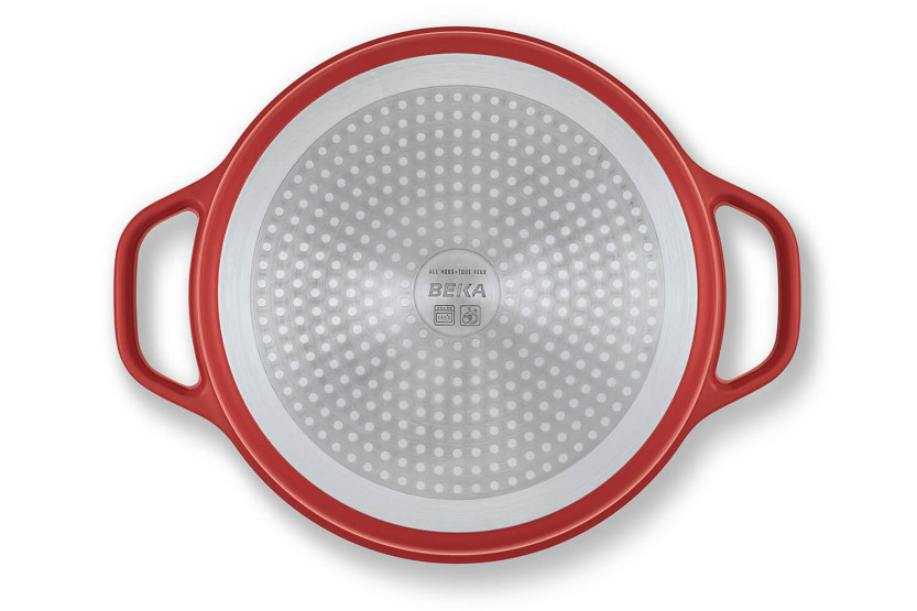 Beka Plume rund aluminiumsgryde 24 cm - Rød