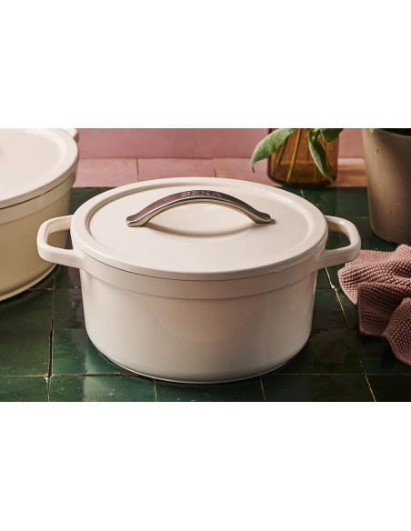 Caçarola redonda de alumínio Beka Plume 24cm - Bege