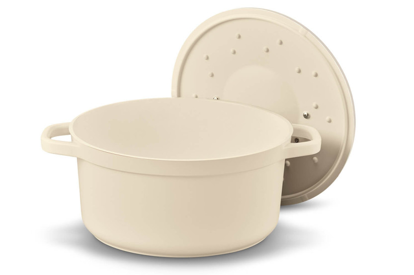 Beka Plume rund aluminiumgryta 24 cm - Beige