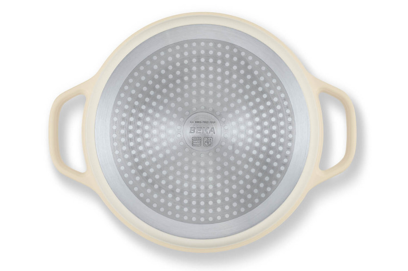 Beka Plume pyöreä alumiininen pata-astia 24cm - beige