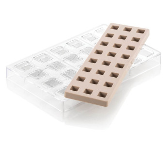 Molde de silicone profissional Silikomart 24 pralinés com encaixe