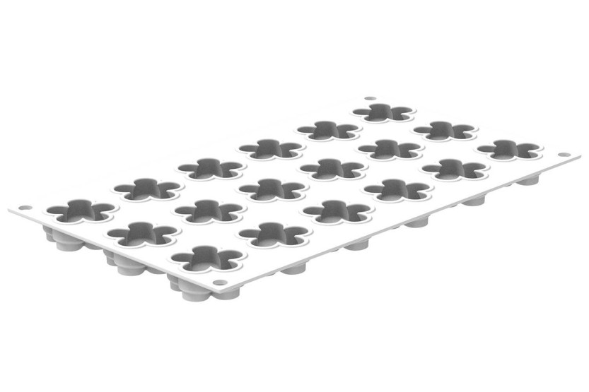 Molde silicona 3D profesional Silikomart 18 flores XS