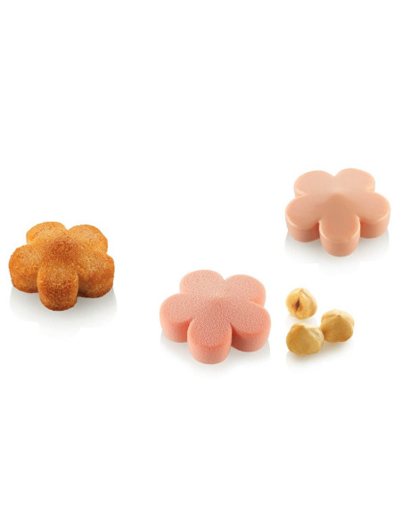 Professionelle 3D-Silikonform Silikomart 18 Blumen XS