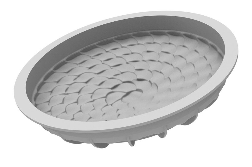 Professionelle Silikonform Silikomart Ninfa 3D Blütenblätter-Effekt