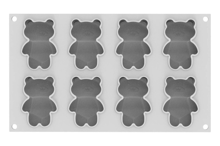 Silikomart stampo professionale in silicone 300x175mm 8 orsacchiotti