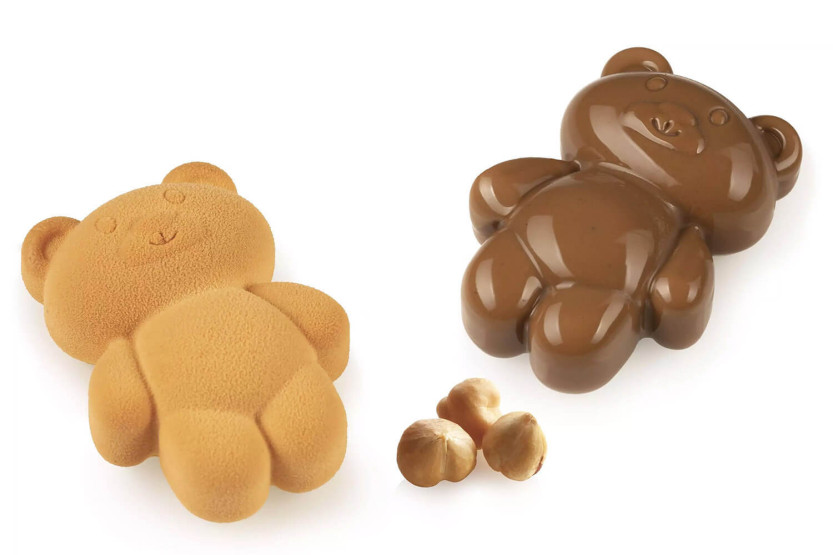 Silikomart molde de silicone profissional 300x175mm 8 ursinhos de peluche