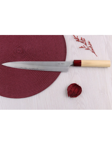 Sujihiki-Messer 27cm japanisch handgefertigt Masakage Yuki Shirogami 2