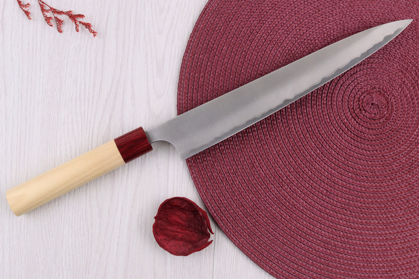 27cm Masakage Yuki Shirogami 2 sujihiki cuchillo japonés hecho a mano