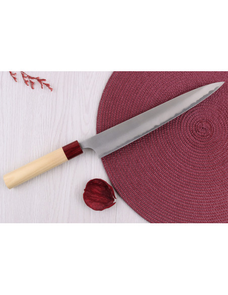 27 cm Masakage Yuki Shirogami 2 sujihiki coltello giapponese fatto a mano