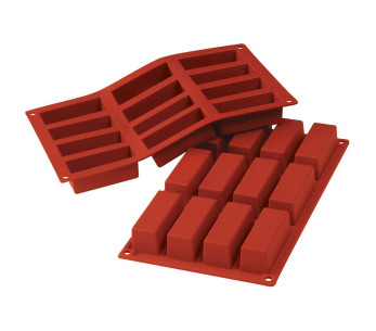 Silikomart Silicon Flex professionele siliconen mal 300x175mm 12 mini taartjes