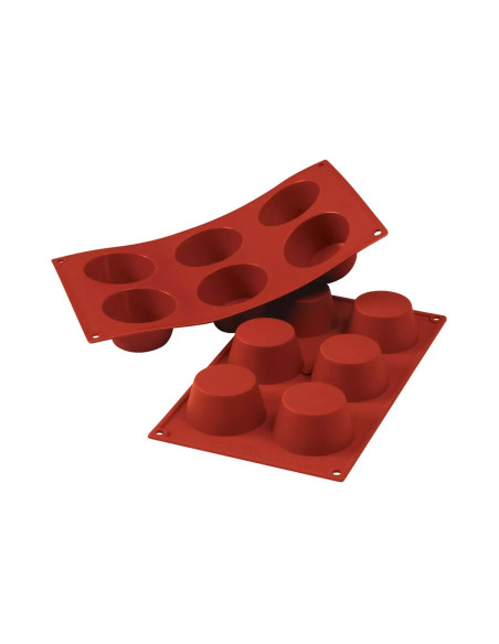 Silikomart Silicon Flex professional silicone mold 300x175mm 6 muffins 110ml