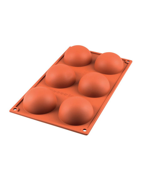 Stampo professionale in silicone Silikomart Silicon Flex 300x175 6 semisfere 80ml