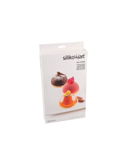 Professionele siliconenmal Silikomart Silicon Flex 300x175 6 halve bollen 80ml