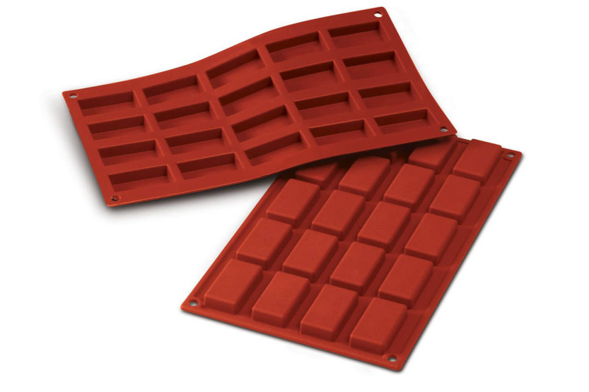 Molde de silicone profissional Silikomart Silicon Flex 300x175mm 20 financiers