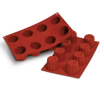 Professionelle Silikonform Silikomart Silicon Flex 300x175mm 8 geriffelt