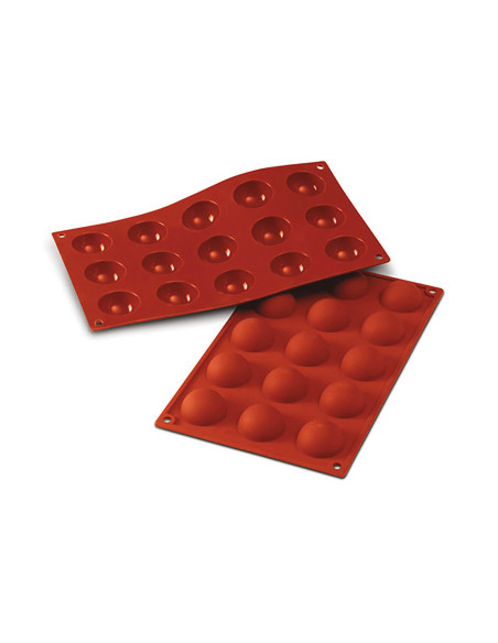 Profesjonell silikonform Silikomart Silicon Flex 300x175mm 15 halvkuler