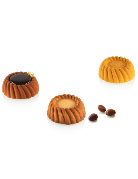 Molde de silicone profissional Silikomart 18 mini bolos 14ml