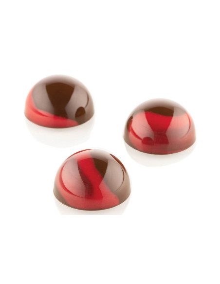 Tritanform und Silikoneinsatz Silikomart Chocado 24 Halbkugeln