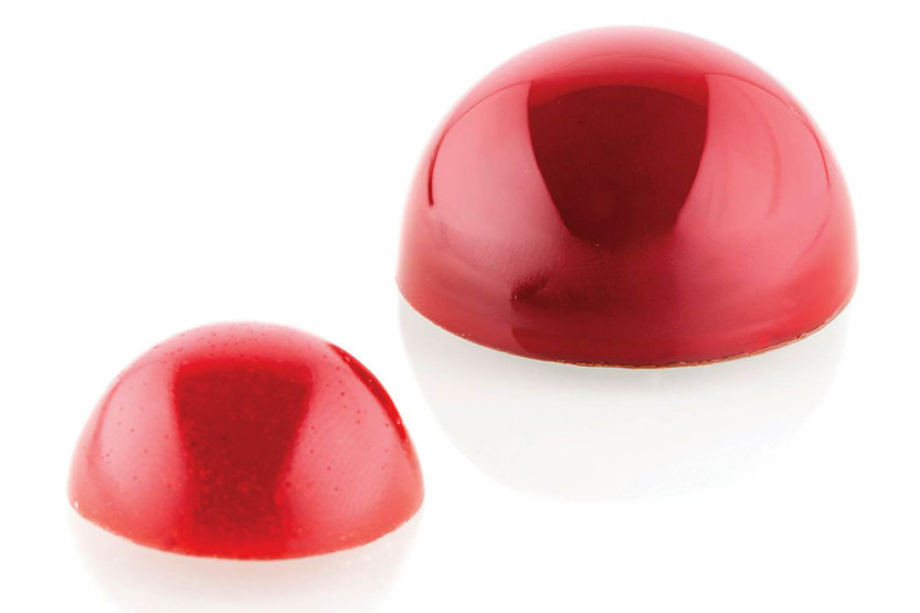 Tritanform und Silikoneinsatz Silikomart Chocado 24 Halbkugeln