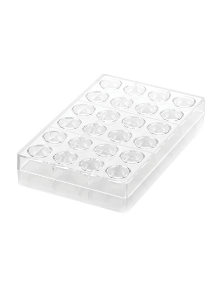 Tritanform und Silikoneinsatz Silikomart Chocado 24 Halbkugeln