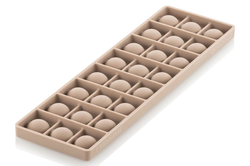 Tritanform und Silikoneinsatz Silikomart Chocado 24 Halbkugeln
