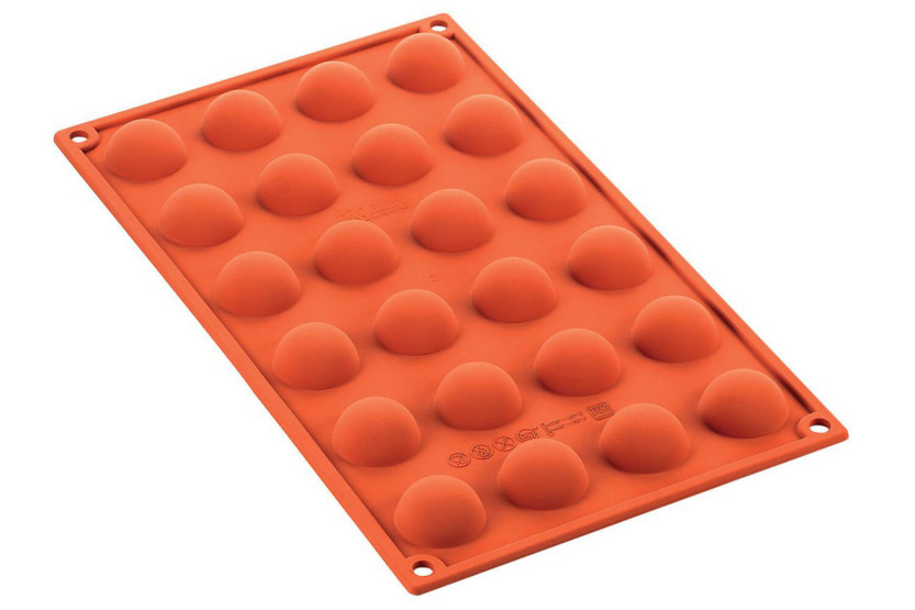 Silikomart Silicon Flex professionel silikoneform 24 mini halvkugler 10ml
