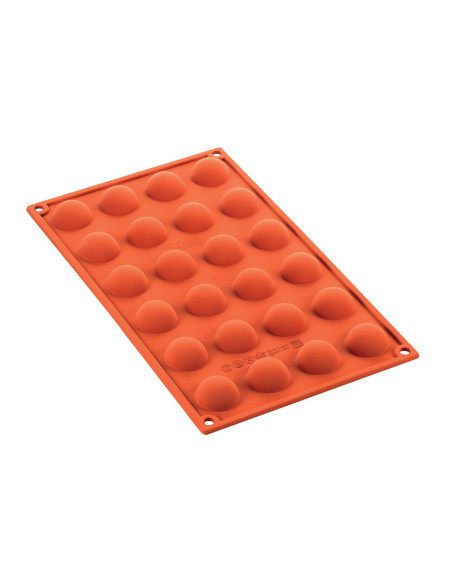 Silikomart Silicon Flex professionell silikonform 24 mini halva sfärer 10ml