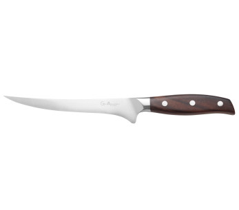 Guillaume Leonard Cuistot 18 cm kniv för sjötungsfilé i rostfritt stål och rött sandelträ