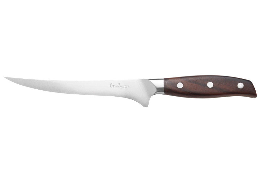 Guillaume Leonard Cuistot 18cm mes voor tongfilet in roestvrij staal en rood sandelhout