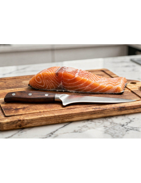 Guillaume Leonard Cuistot 18cm mes voor tongfilet in roestvrij staal en rood sandelhout