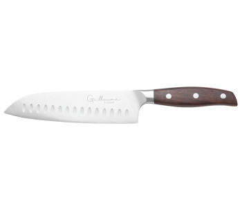 Guillaume Leonard Cuistot 17 cm santokukniv i rostfritt stål och rött sandelträ