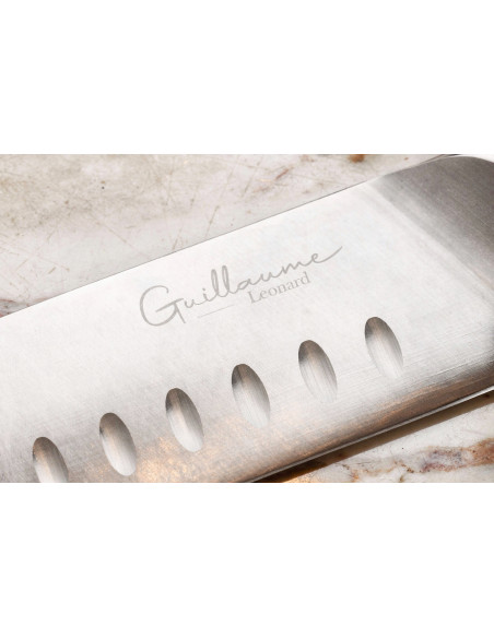 Coltello da intaglio Guillaume Leonard Cuistot 30 cm in acciaio inox e legno di sandalo rosso