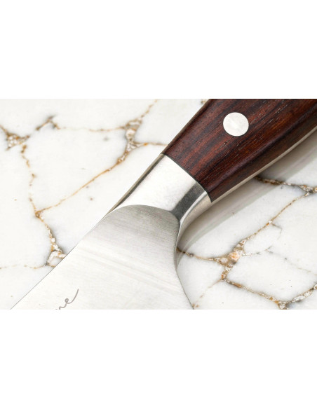 Faca de trinchar Guillaume Leonard Cuistot 30 cm em aço inoxidável e sândalo vermelho