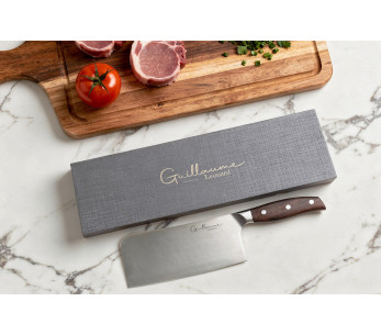 Hackmesser 17cm Guillaume Leonard Cuistot aus rostfreiem Stahl und rotem Sandelholz 2