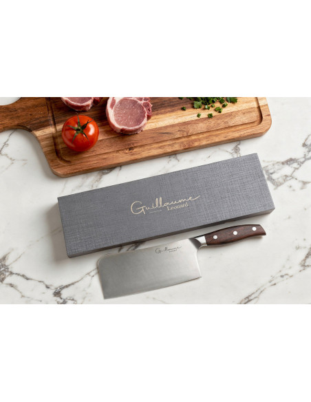 Coltello a serramanico Guillaume Leonard Cuistot 17 cm in acciaio inossidabile e legno di sandalo rosso