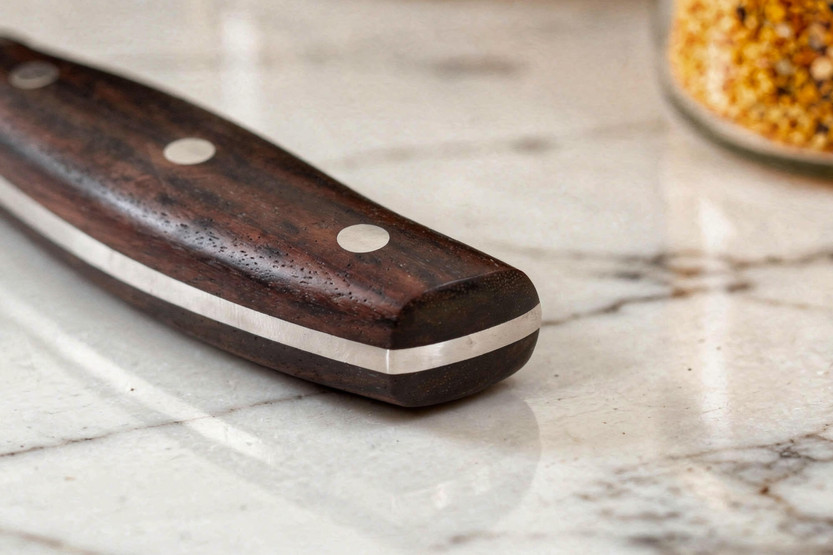 Guillaume Leonard Cuistot 17cm stainless steel and red sandalwood cleaver knife