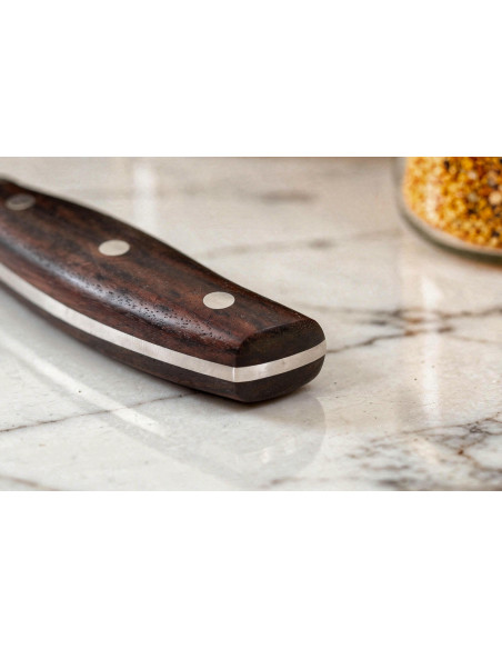 Guillaume Leonard Cuistot 17cm stainless steel and red sandalwood cleaver knife