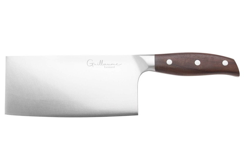Cuchillo de cocinero chino Guillaume Leonard Cuistot de 17 cm en acero inoxidable y madera de sándalo rojo