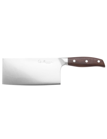 Guillaume Leonard Cuistot 17 cm kinesisk kockkniv i rostfritt stål och rött sandelträ