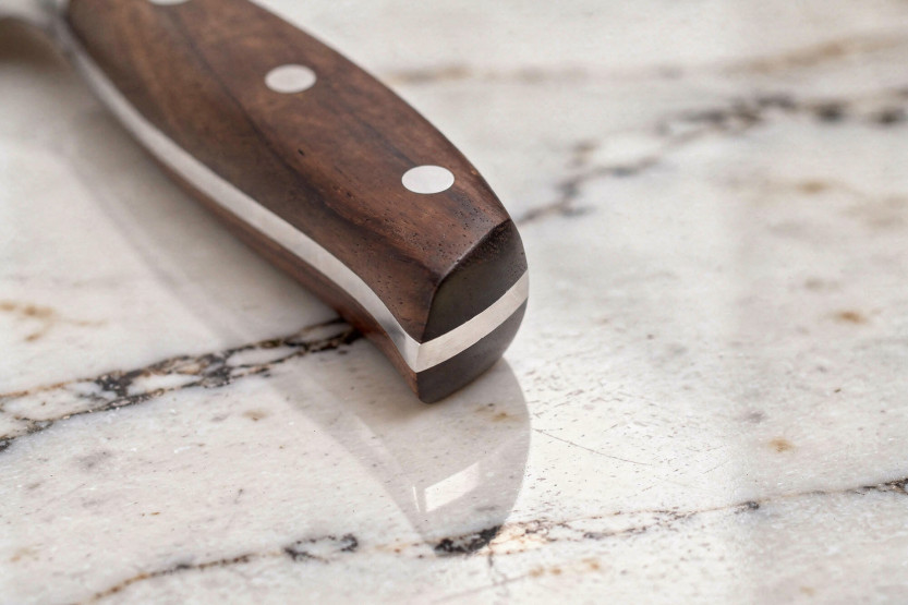 Guillaume Leonard Cuistot 17cm Chinese chef 's knife in stainless steel and red sandalwood