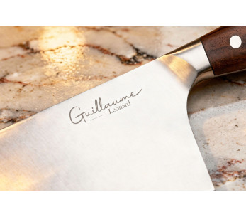 Cuchillo de cocinero chino Guillaume Leonard Cuistot de 17 cm en acero inoxidable y madera de sándalo rojo 2