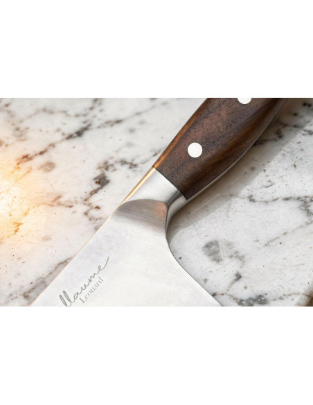 Coltello da chef cinese Guillaume Leonard Cuistot 17 cm in acciaio inossidabile e legno di sandalo rosso