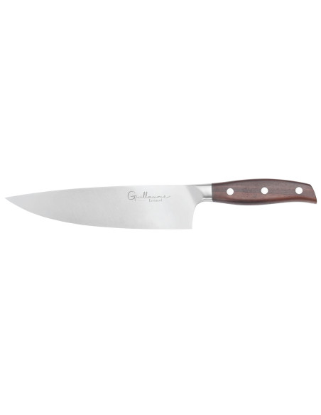 Faca de chef Guillaume Leonard Cuistot 20 cm em aço inoxidável e sândalo vermelho