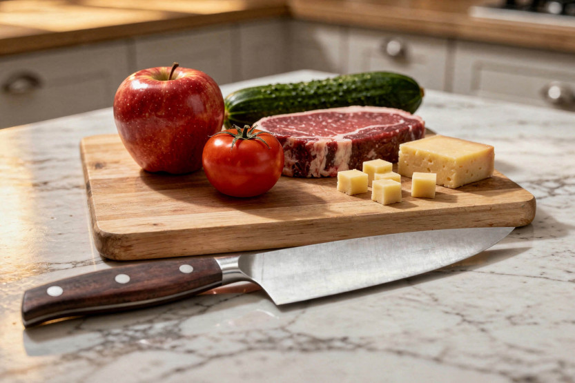 Cuchillo de cocinero Guillaume Leonard Cuistot de 20 cm de acero inoxidable y sándalo rojo